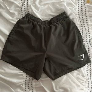 gymshark dark green shorts!!